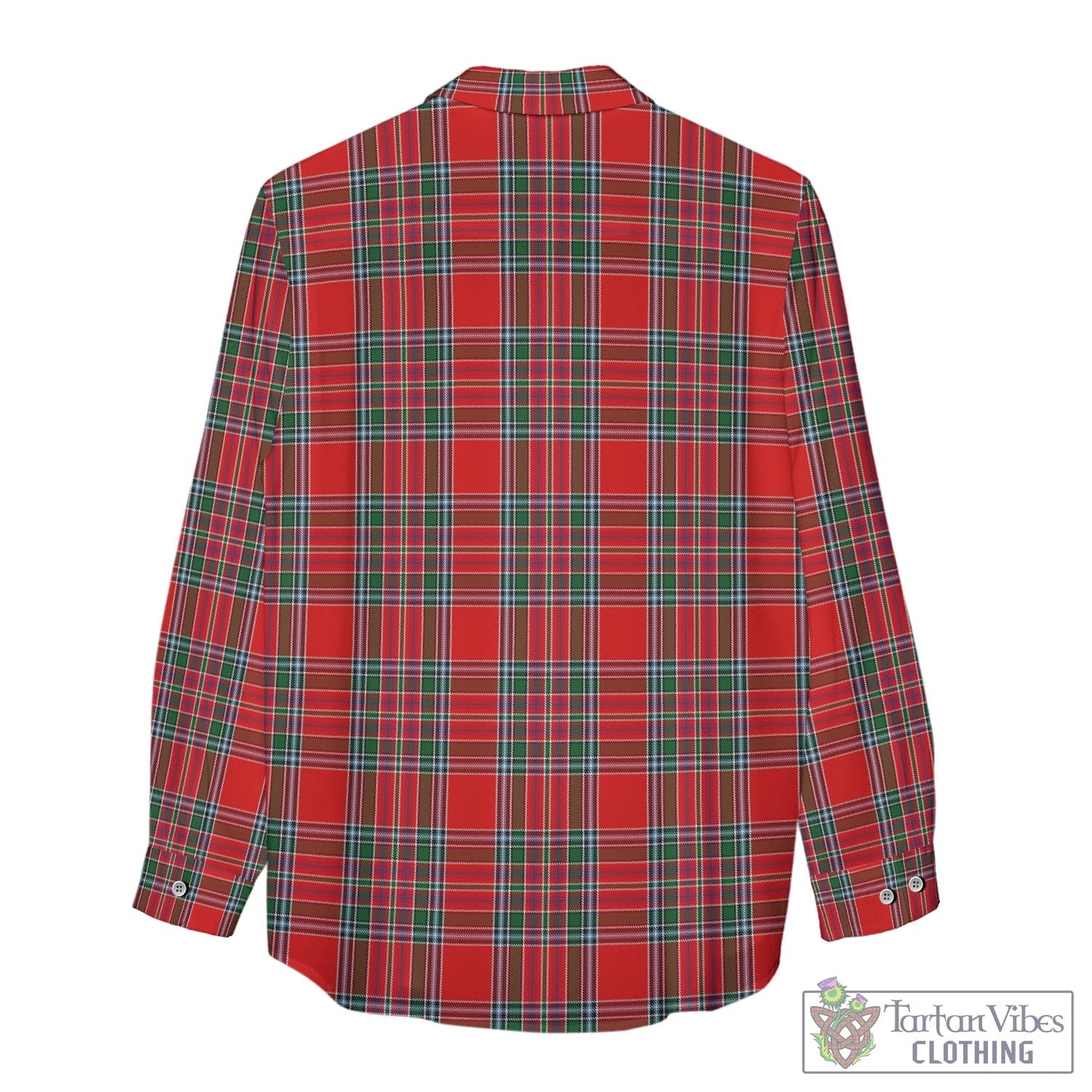 Tartan Vibes Clothing MacBean Tartan Womens Casual Shirt with Family Crest