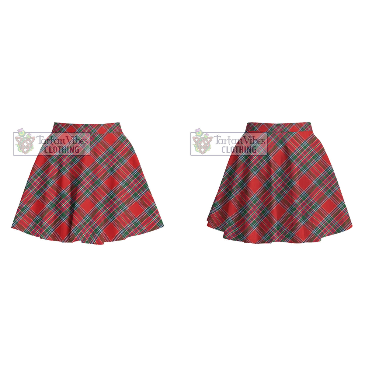 MacBean (MacBain) Tartan Women's Plated Mini Skirt Cross Style - Tartan Vibes Clothing
