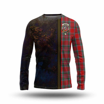 MacBean (MacBain) Tartan Family Crest Long Sleeve T-Shirt Alba Gu Brath Be Brave Lion Ancient Style Unisex - Tartan Vibes Clothing