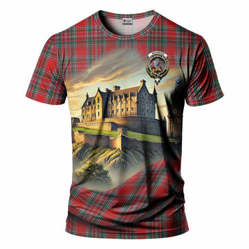 MacBean (MacBain) Tartan Family Crest T-Shirt with Scottish Ancient Castle Style Kid's Shirt - Tartan Vibes Clothing