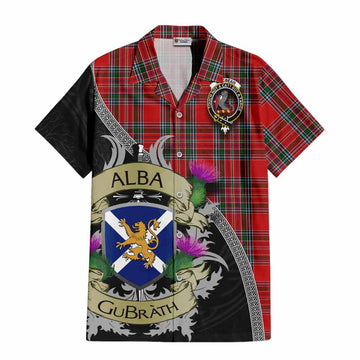 MacBean (MacBain) Tartan Family Crest Hawaiian Shirt Lion Rampant Royal Thistle Shield Celtic Inspired Kid - Tartan Vibes Clothing