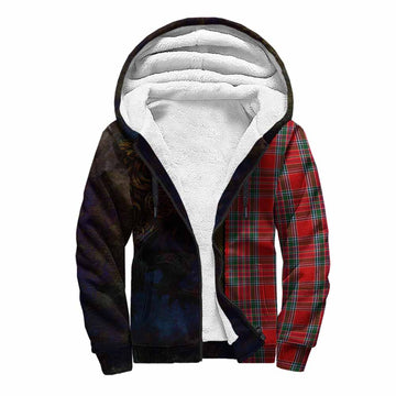 MacBean (MacBain) Tartan Family Crest Sherpa Hoodie Alba Gu Brath Be Brave Lion Ancient Style Unisex S - Tartan Vibes Clothing