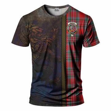 MacBean (MacBain) Tartan Family Crest T-Shirt Alba Gu Brath Be Brave Lion Ancient Style Kid's Shirt - Tartan Vibes Clothing