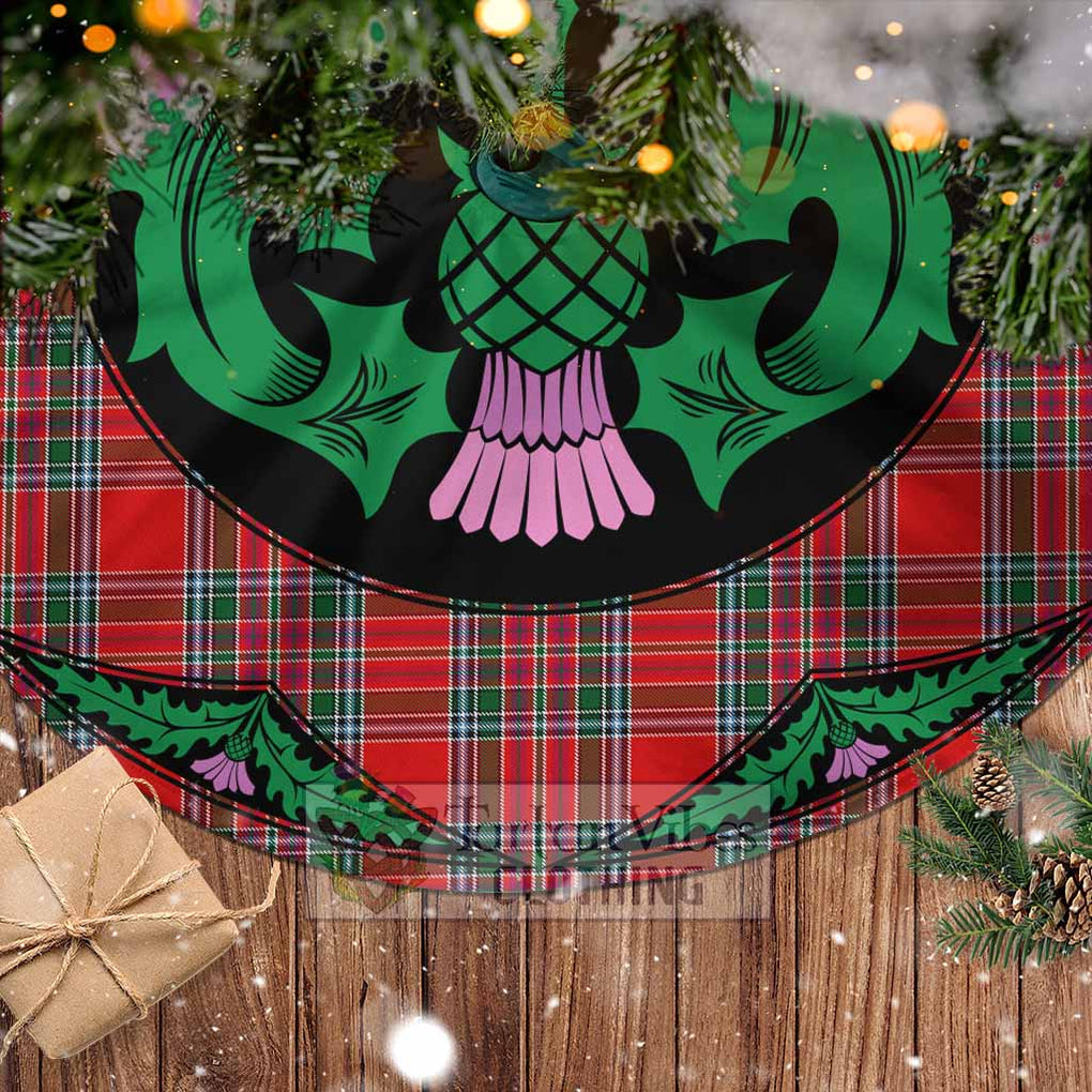 MacBean (MacBain) Tartan Christmas Tree Skirt Scottish Thistle Style - Tartan Vibes Clothing