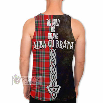 MacBean (MacBain) Tartan Family Crest Men's Tank Top Alba Gu Brath Be Brave Lion Ancient Style - Tartan Vibes Clothing
