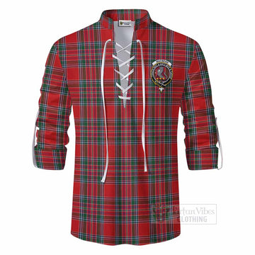 MacBean (MacBain) Tartan Ghillie Kilt Shirt with Family Crest DNA In Me Style - Tartan Vibes Clothing