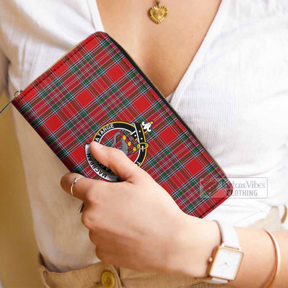 MacBean (MacBain) Tartan Women's Leather Wallet with Family Crest - Tartan Vibes Clothing