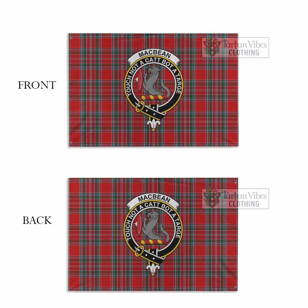 MacBean (MacBain) Tartan House Flag with Family Crest - Tartan Vibes Clothing