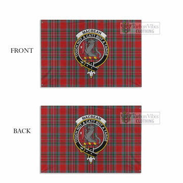 MacBean (MacBain) Tartan House Flag with Family Crest - Tartan Vibes Clothing