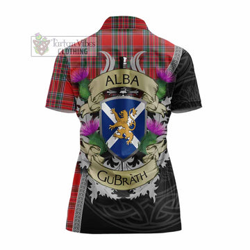 MacBean (MacBain) Tartan Family Crest Women's Polo Shirt Lion Rampant Royal Thistle Shield Celtic Inspired - Tartan Vibes Clothing