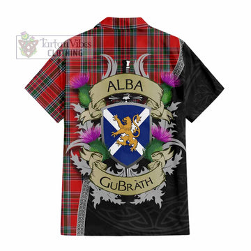 MacBean (MacBain) Tartan Family Crest Hawaiian Shirt Lion Rampant Royal Thistle Shield Celtic Inspired - Tartan Vibes Clothing