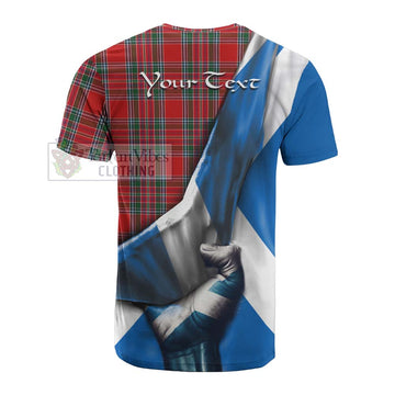 MacBean (MacBain) Tartan Cotton T-shirt with Family Crest Scotland Patriotic Style - Tartan Vibes Clothing