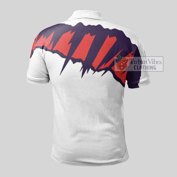 MacBean (MacBain) Clan Crest Polo Shirt with Retro Sport Style - 2D-tartanvibesclothing