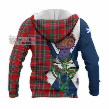 MacBean (MacBain) Tartan Family Crest Knitted Hoodie Scottish Thistle Celtic Inspired - Tartan Vibes Clothing