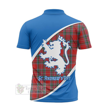 MacBean (MacBain) Family Crest Tartan Zipper Polo Shirt Celebrate Saint Andrew's Day in Style - Tartan Vibes Clothing
