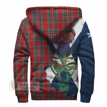 MacBean (MacBain) Tartan Family Crest Sherpa Hoodie Scottish Thistle Celtic Inspired - Tartan Vibes Clothing
