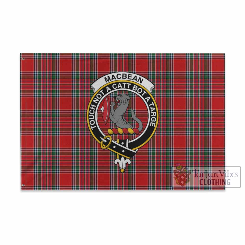 MacBean (MacBain) Tartan House Flag with Family Crest - Tartan Vibes Clothing