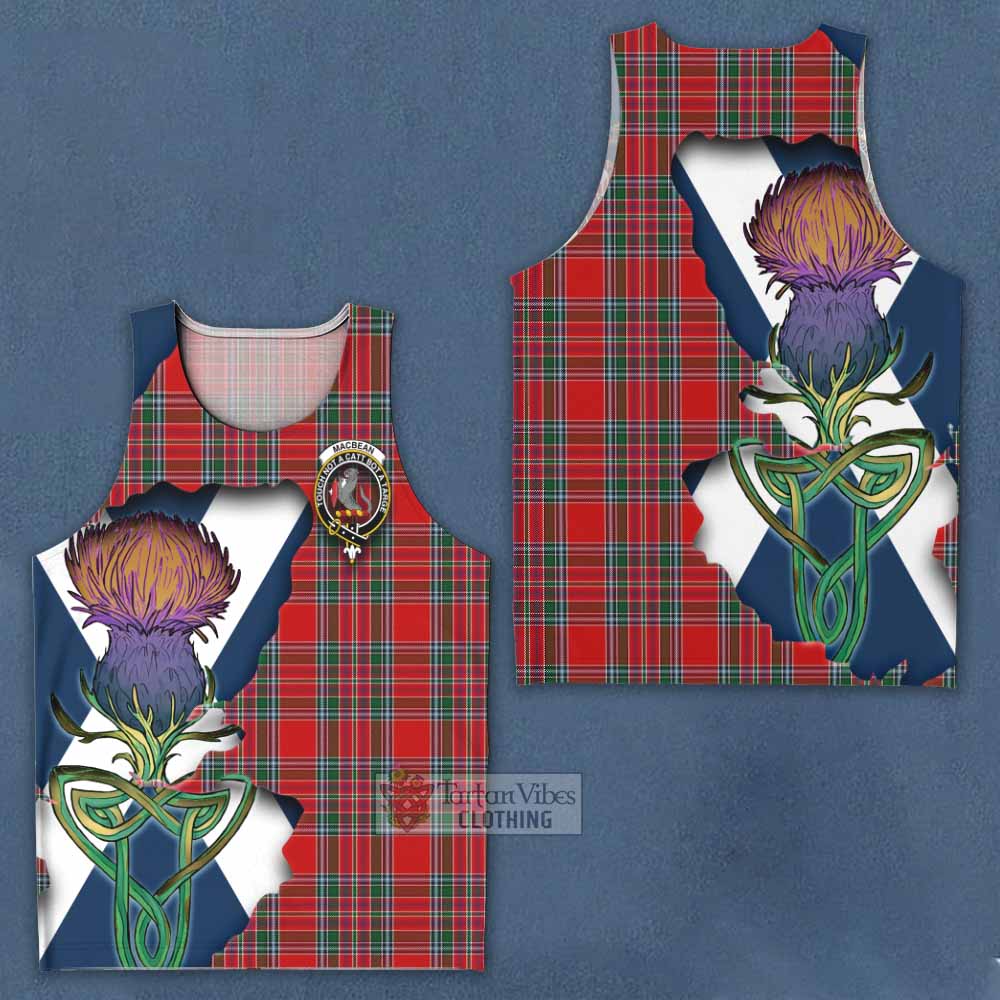 MacBean (MacBain) Tartan Family Crest Men's Tank Top Scottish Thistle Celtic Inspired - Tartan Vibes Clothing