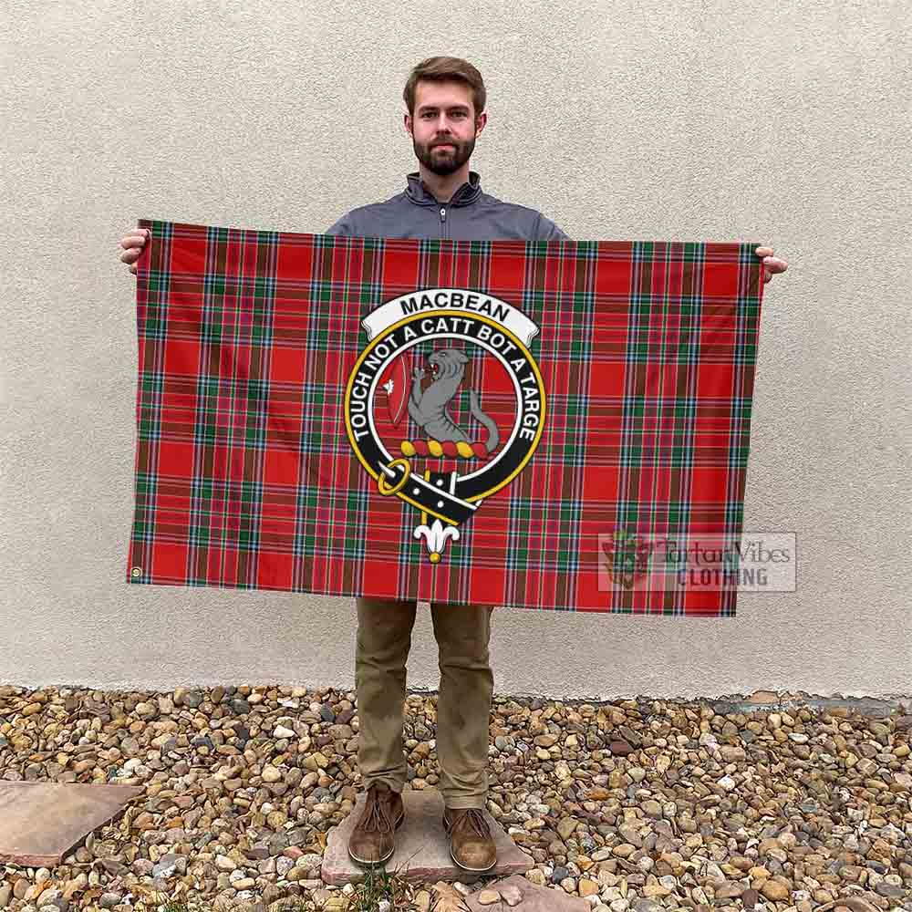 MacBean (MacBain) Tartan House Flag with Family Crest - Tartan Vibes Clothing