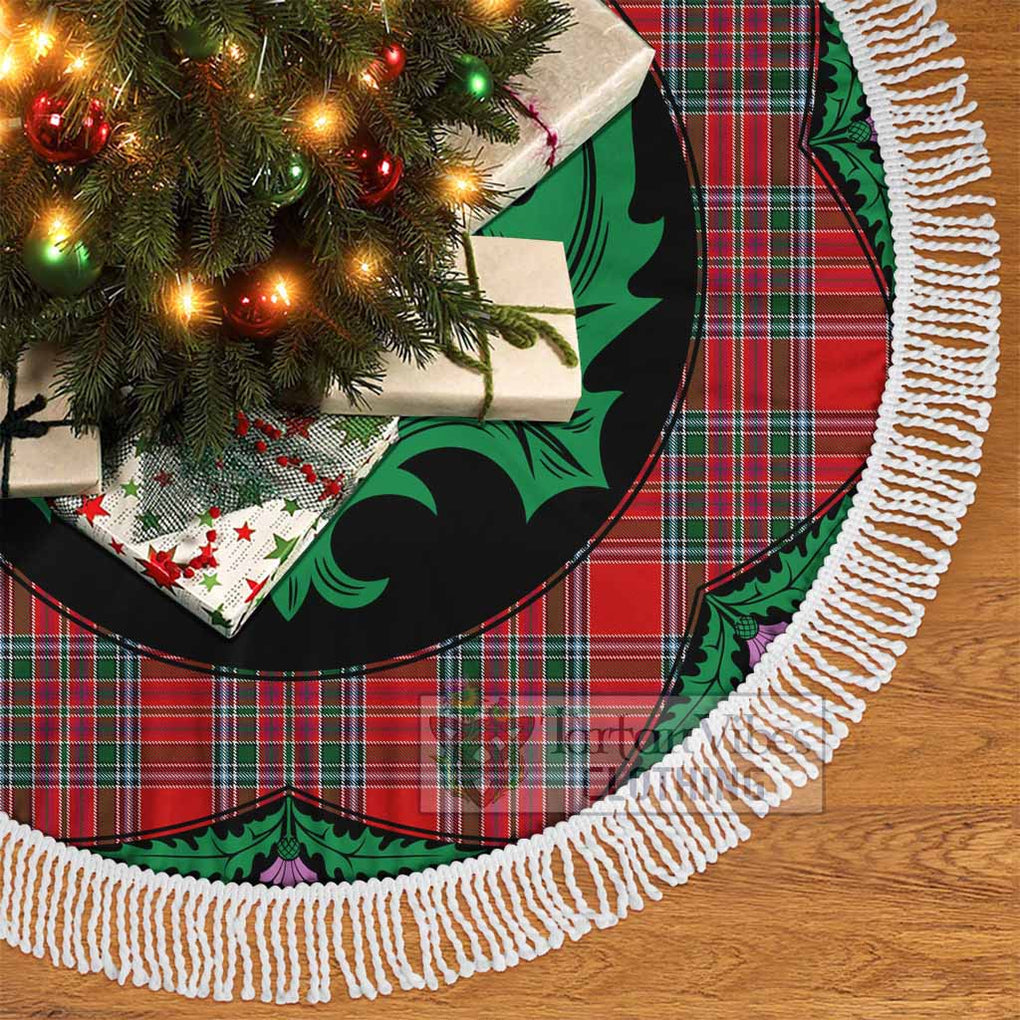 MacBean (MacBain) Tartan Christmas Tree Skirt Scottish Thistle Style - Tartan Vibes Clothing