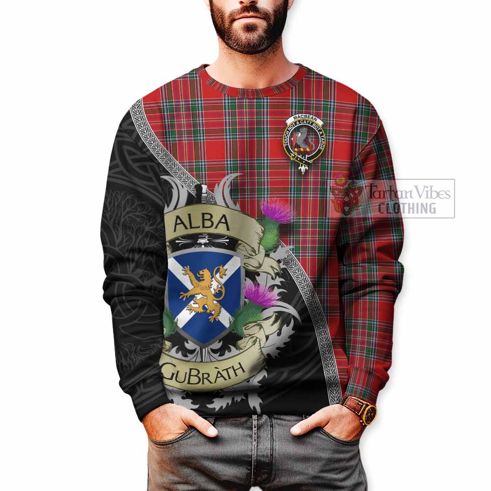MacBean (MacBain) Tartan Family Crest Sweatshirt Lion Rampant Royal Thistle Shield Celtic Inspired - Tartan Vibes Clothing