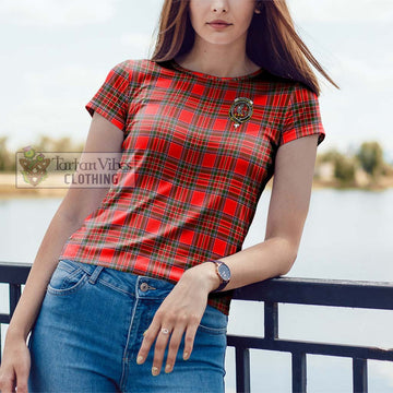 MacBean Modern Tartan Cotton T-Shirt with Family Crest - Tartan Vibes Clothing