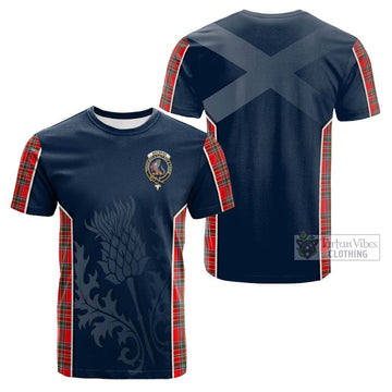 MacBean Modern Tartan Cotton T-shirt with Family Crest and Scottish Thistle Vibes Sport Style Kid's Shirt - Tartan Vibes Clothing