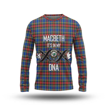 MacBeth (McBeth) Tartan Long Sleeve T-Shirt with Family Crest DNA In Me Style Unisex - Tartan Vibes Clothing