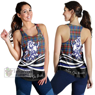 MacBeth (McBeth) Tartan Women's Racerback Tanks with Alba Gu Brath Regal Lion Emblem