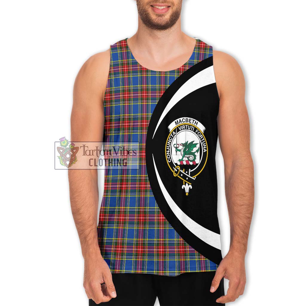 MacBeth (McBeth) Tartan Men's Tank Top with Family Crest Circle Style Men - Tartan Vibes Clothing