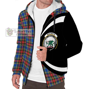 MacBeth (McBeth) Tartan Sherpa Hoodie with Family Crest Circle Style