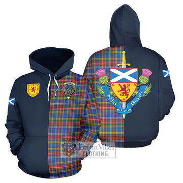 MacBeth (McBeth) Tartan Hoodie Alba with Scottish Lion Royal Arm Half Style