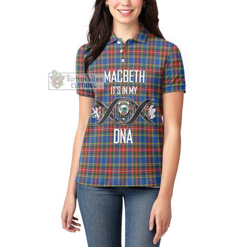 MacBeth (McBeth) Tartan Women's Polo Shirt with Family Crest DNA In Me Style