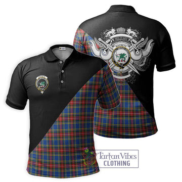 MacBeth (McBeth) Tartan Polo Shirt with Family Crest and Military Logo Style