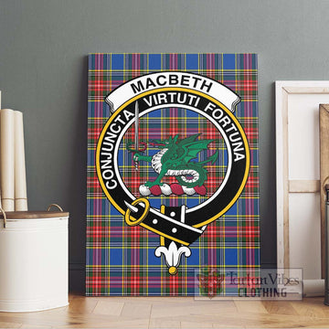 MacBeth (McBeth) Tartan Canvas Print Wall Art with Family Crest