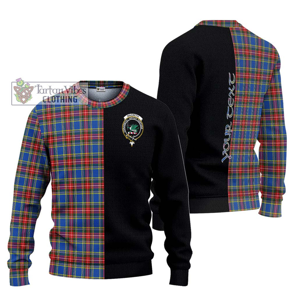 MacBeth (McBeth) Tartan Knitted Sweater with Family Crest and Half Of Me Style Unisex - Tartanvibesclothing Shop