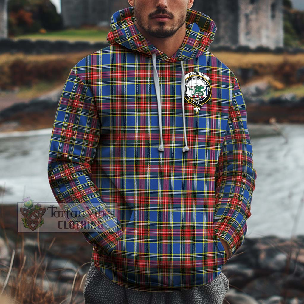 MacBeth (McBeth) Tartan Cotton Hoodie with Family Crest Pullover Hoodie XS - Tartan Vibes Clothing