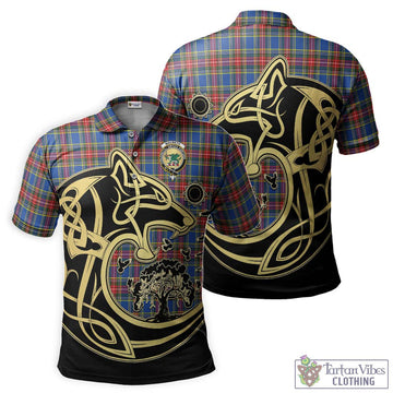 MacBeth (McBeth) Tartan Polo Shirt with Family Crest Celtic Wolf Style