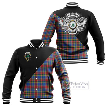 MacBeth (McBeth) Tartan Baseball Jacket with Family Crest and Military Logo Style