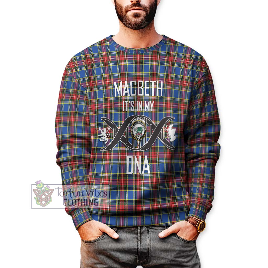 Tartan Vibes Clothing MacBeth Tartan Sweatshirt with Family Crest DNA In Me Style