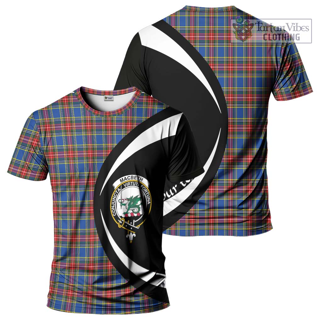 Tartan Vibes Clothing MacBeth Tartan T-Shirt with Family Crest Circle Style