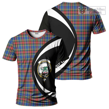 MacBeth (McBeth) Tartan T-Shirt with Family Crest Circle Style