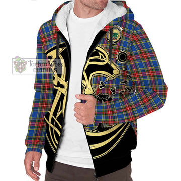 MacBeth (McBeth) Tartan Sherpa Hoodie with Family Crest Celtic Wolf Style