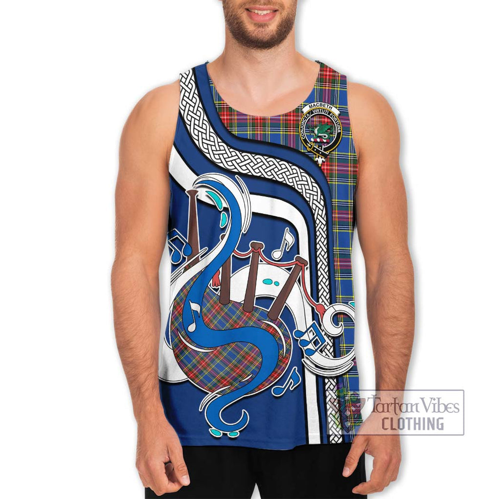 MacBeth (McBeth) Tartan Men's Tank Top with Epic Bagpipe Style Men - Tartanvibesclothing Shop