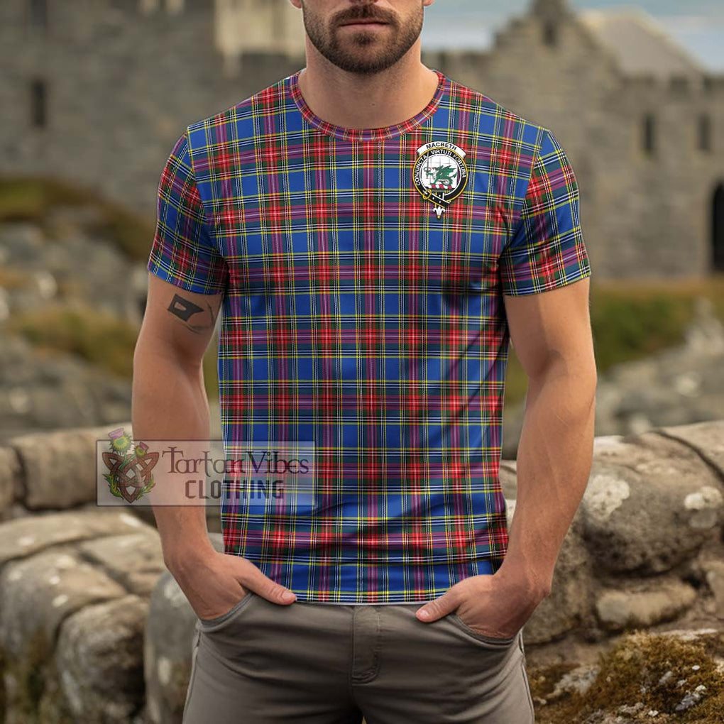 MacBeth (McBeth) Tartan Cotton T-Shirt with Family Crest Men's Shirt - Tartanvibesclothing Shop