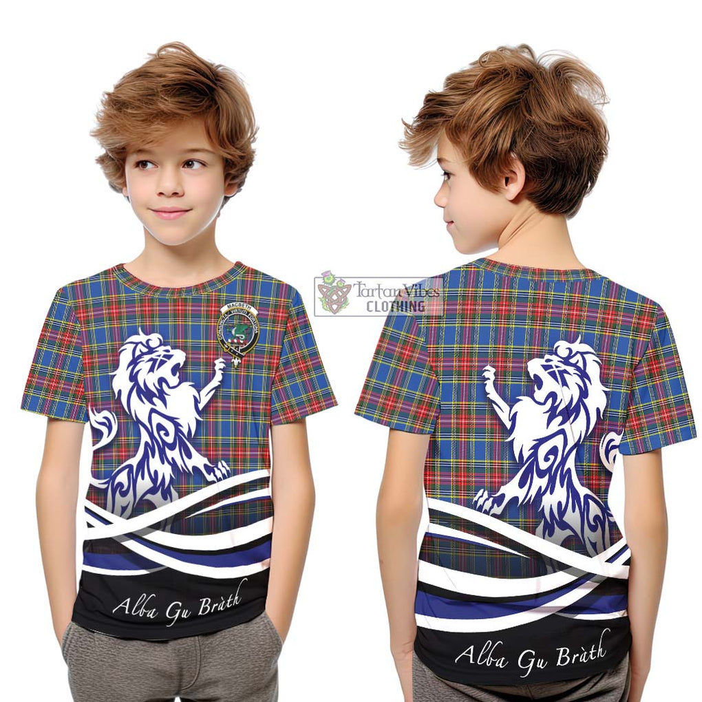 MacBeth (McBeth) Tartan Kid T-Shirt with Alba Gu Brath Regal Lion Emblem Youth XL Size14 - Tartanvibesclothing Shop