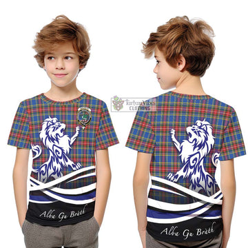 MacBeth (McBeth) Tartan Kid T-Shirt with Alba Gu Brath Regal Lion Emblem