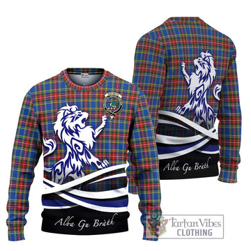 MacBeth (McBeth) Tartan Ugly Sweater with Alba Gu Brath Regal Lion Emblem