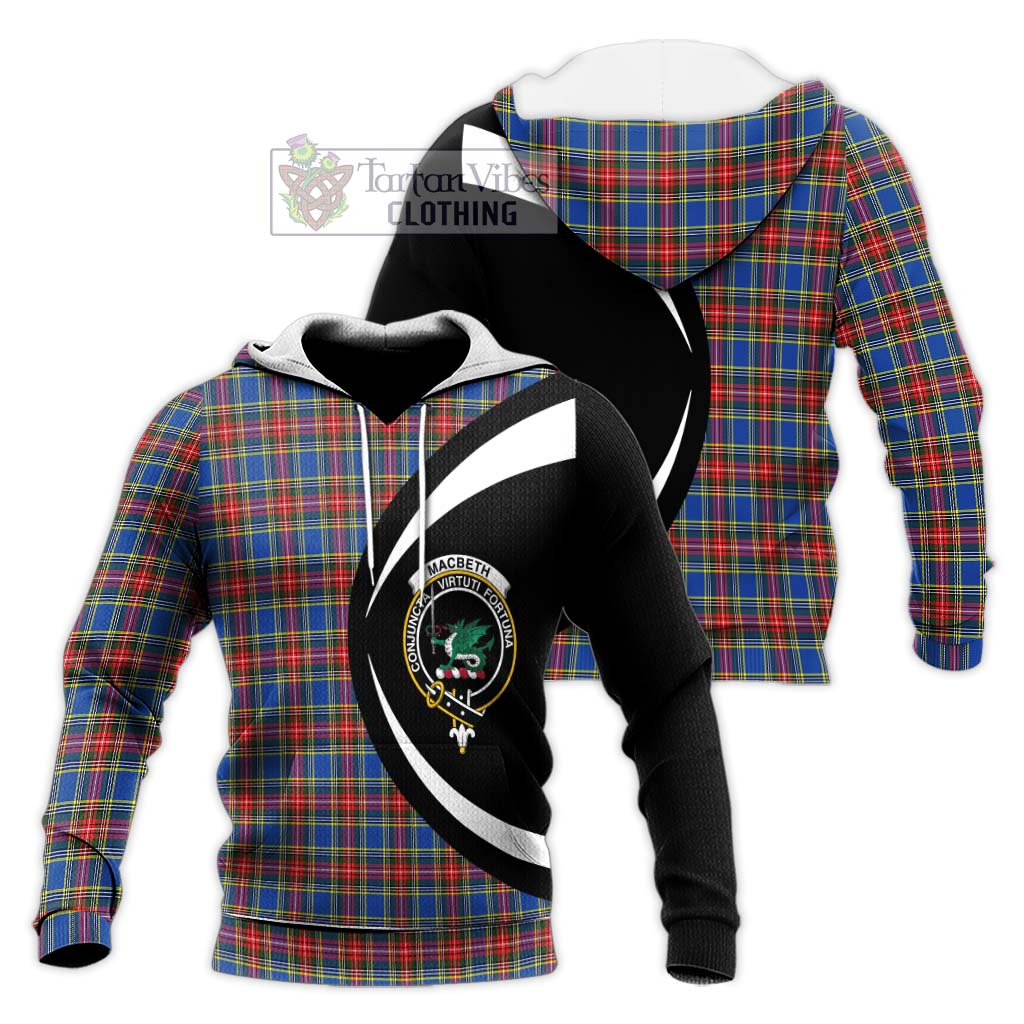 MacBeth (McBeth) Tartan Knitted Hoodie with Family Crest Circle Style Unisex Knitted Pullover Hoodie - Tartan Vibes Clothing