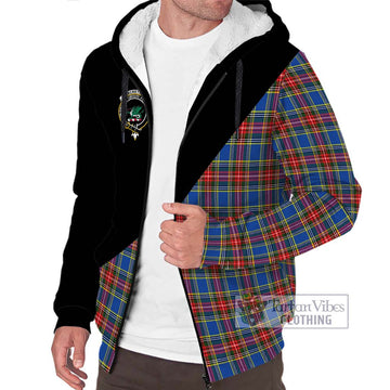 MacBeth (McBeth) Tartan Sherpa Hoodie with Family Crest and Military Logo Style